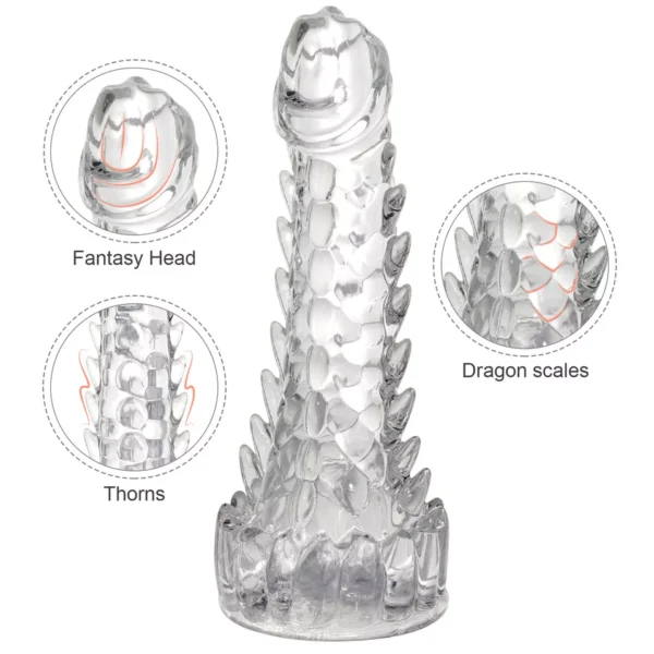 Big Monster Clear Dragon Dildo - Image 3