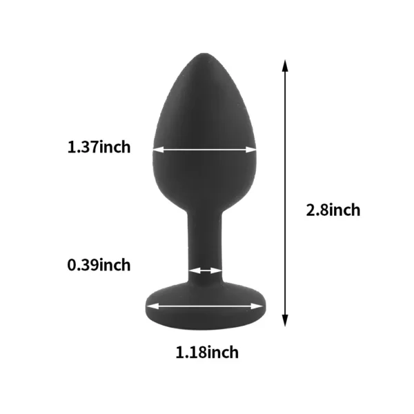 Black Anal Silicone Plug