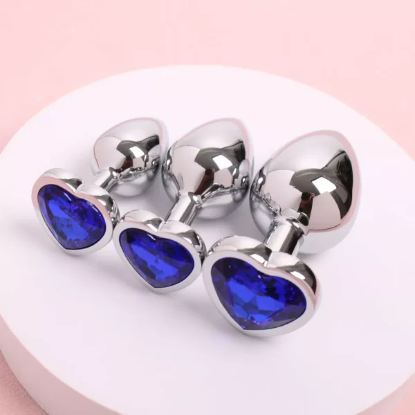 Blue Chrome Hearts Anal Plug Set