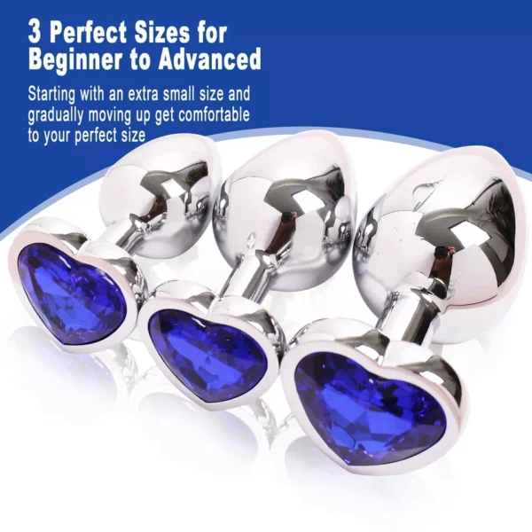 Blue Chrome Hearts Anal Plug Set - Image 2