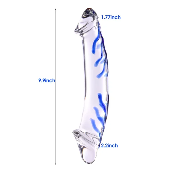 Blue Veins Glass Dildo - Image 2