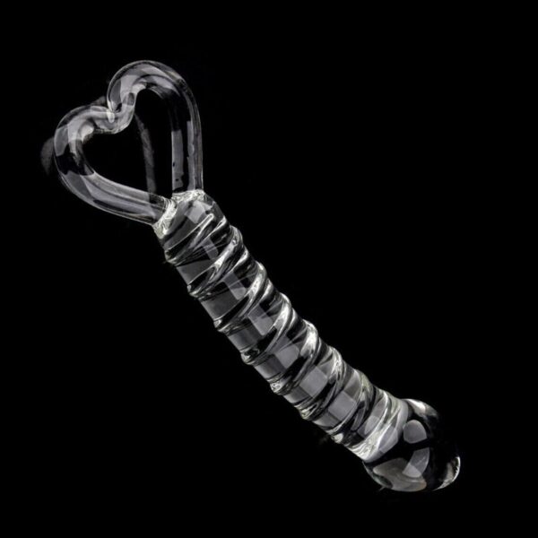 Heart Crystal Glass Dildo - Image 3