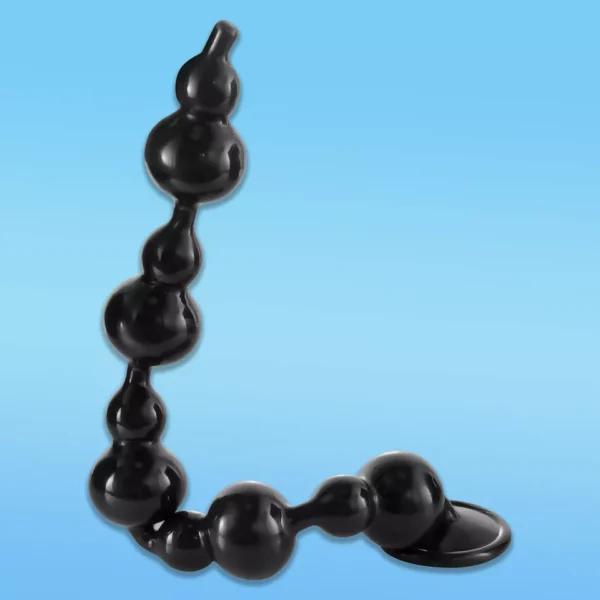 Large 14inch Black Anal Beads - Image 2