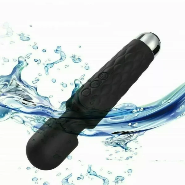 Midnight Black 8inch Rechargeable Vibrator - Image 2