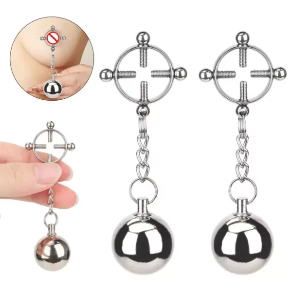 Nipple Clamp with Erotic Ball Weights