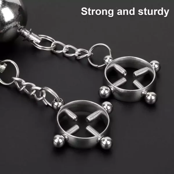 Nipple Clamp with Erotic Ball Weights - Image 2