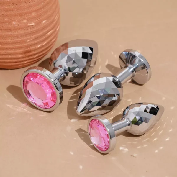 Pink Chrome Hearts Anal Plug Set - Image 2