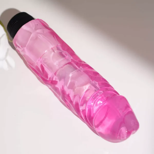 Pink Realistic Dildo Vibrator - Image 2