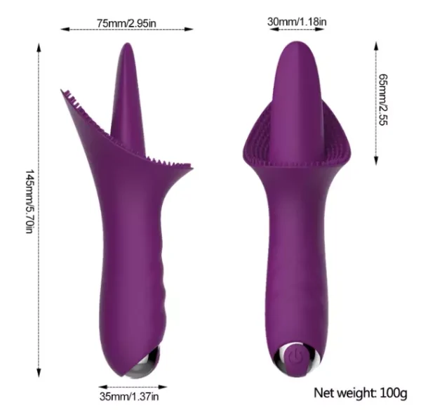 Purple Clit Licking Tongue Vibrator