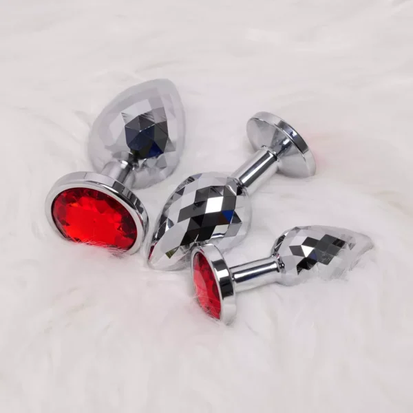 Red Chrome Hearts Anal Plug Set - Image 2