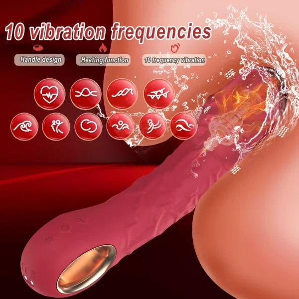 Red Passion Rechargeable Vibrator - Image 3