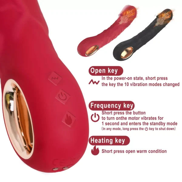 Red Passion Rechargeable Vibrator - Image 2